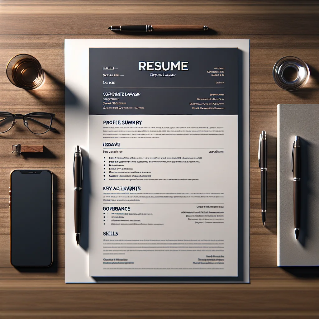 How can you write a successful resume for a corporate lawyer?