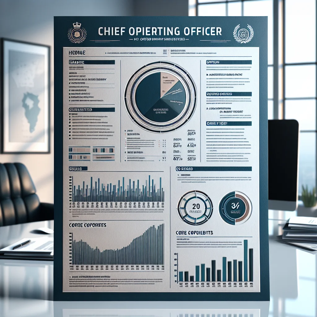 Example of a COO resume layout showing leadership, P&L management, and transformation projects
