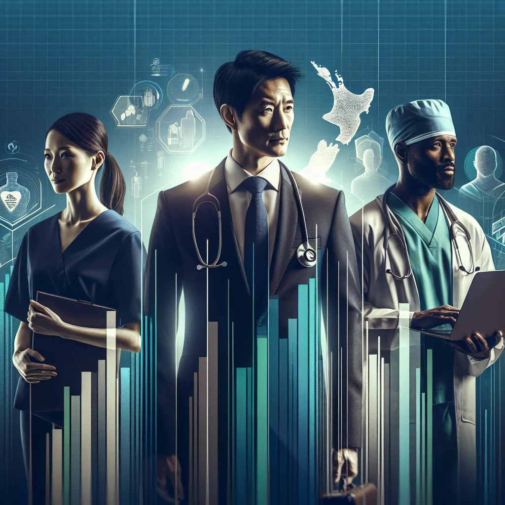 A collage showing executives, doctors, and IT leaders representing top earning roles in New Zealand